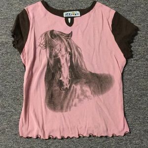 Girls horse tee